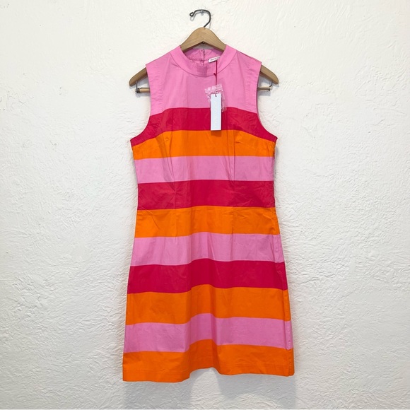 Frances Valentine Dress Pink Orange Striped Simplicity 12 - Picture 4 of 12